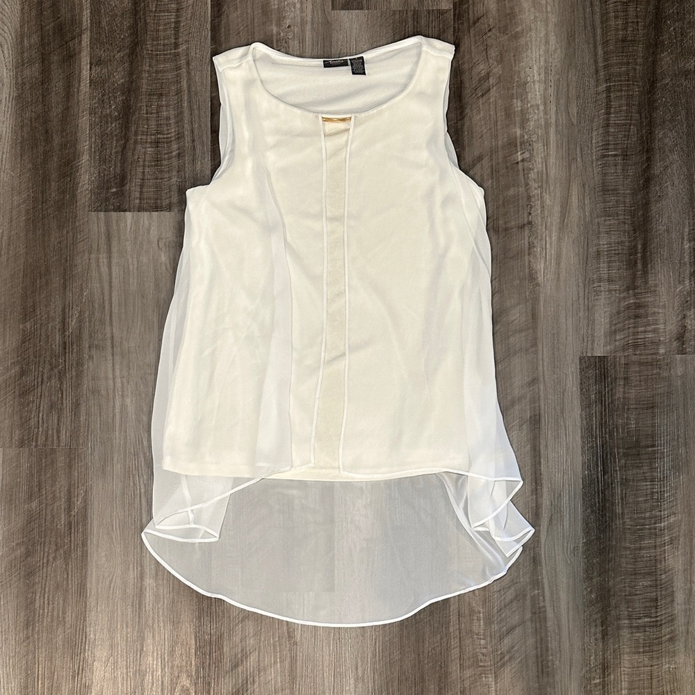 Chico's Traveler’s Collection Classic Chiffon Mix Layered Tank - 1 (Med/8)